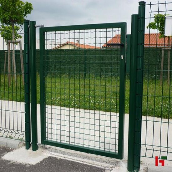 Draadafsluiting - Gelakte poort - Enkel Zwart (RAL 9005) 125 cm 150 cm - Private label