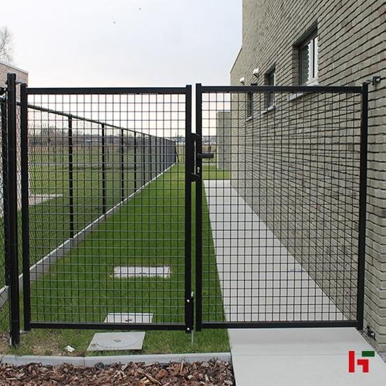 Draadafsluiting - Gelakte poort - Dubbel Groen (RAL 6005) 100 cm 2 x 100 cm - Private label