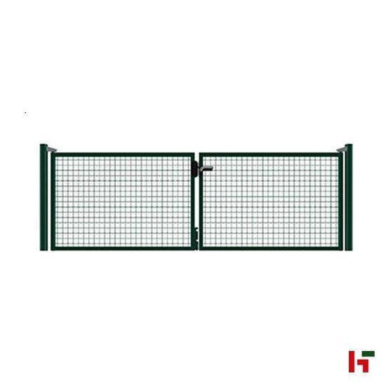 Draadafsluiting - Gelakte poort - Dubbel Groen (RAL 6005) 200 cm 2 x 150 cm - Private label