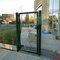 Tuinpoorten - Gelakte poort met staalmatvulling 2D - Enkel Groen (RAL 6005) 180 cm 100 cm - Private label