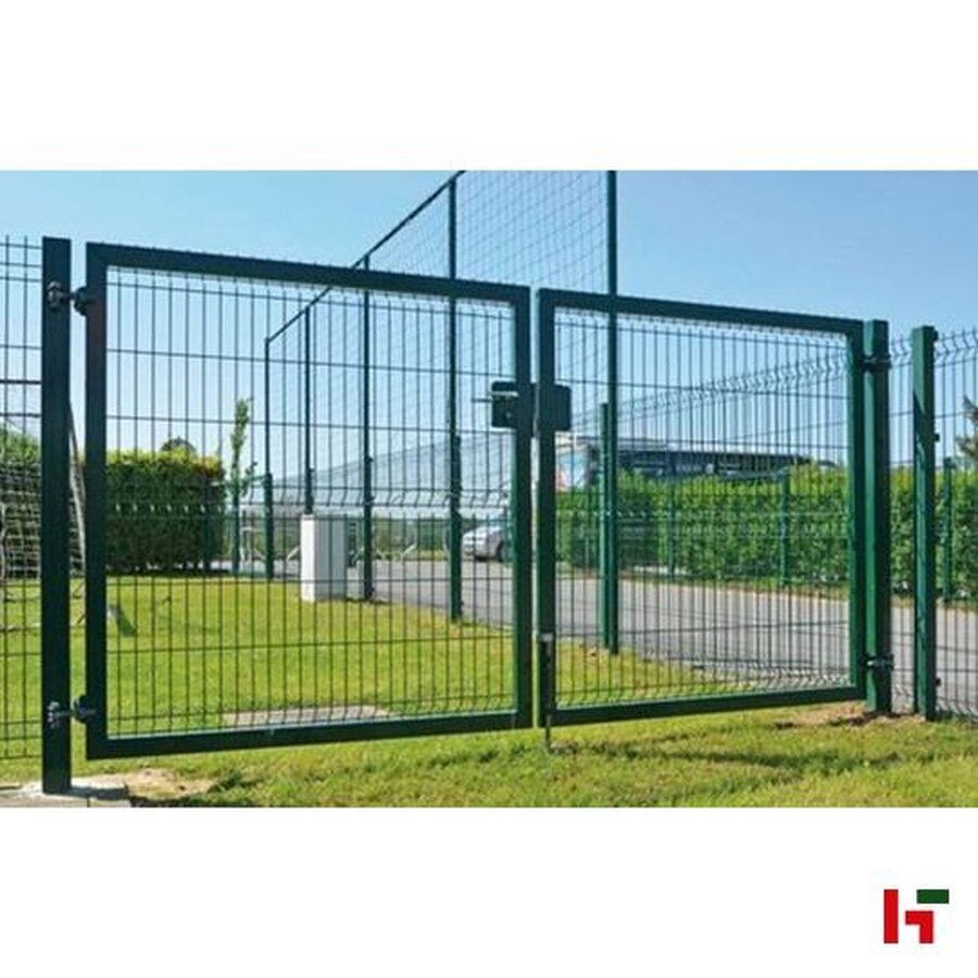 Beleefd Calamiteit Arrangement Gelakte poort met staalmatvulling 2D - Dubbel Groen (RAL 6005) 160 cm 2 x  120 cm | Hilfra