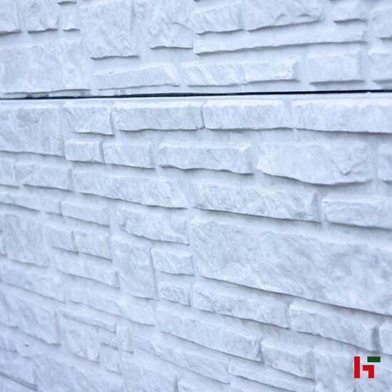 Structuur schutting - Sierbetonplaat met structuur - decoratieve betonplaat voor tuinafsluiting Antraciet Montana Rechte plaat 199 x 38,5 cm - Private label