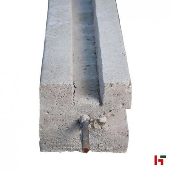 Betonschutting - Betonpaal met pin Grijs Hoekpaal 310 / 240 cm - Private label