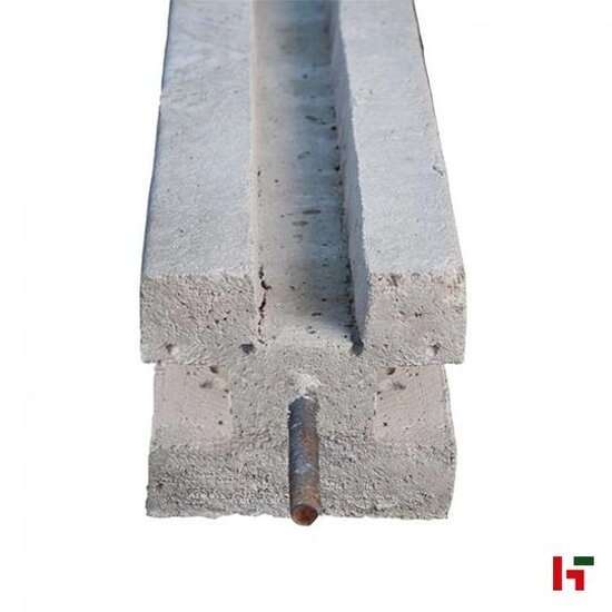 Betonschutting - Betonpaal met pin Grijs T-paal 370 / 300 cm - Private label