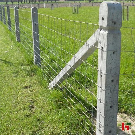 Betonschutting - Betonweipaal Grijs Paal met gaten 200 x 9,5 x 9,5 cm - Private label