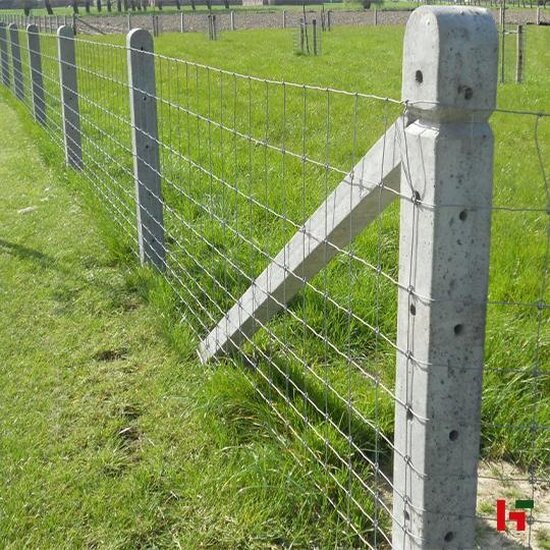 Betonschutting - Betonweipaal Grijs Hoekpaal met gaten 200 x 9,5 x 9,5 cm - Private label