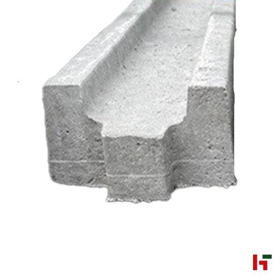 Structuur schutting - Afdekkap voor structuur betonafsluiting Grijs Enkele zichtkant Recht - Private label