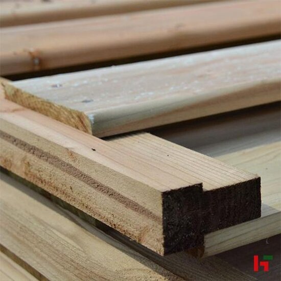 Houten omheining - Grenen Tuinscherm 186 cm 159 cm Horizontaal met T-lat Groen Geïmpregneerd - Private label