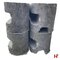 Betonschutting - Betonpaal ronde kop Antraciet Hoekpaal 275 / 220 cm - Private label