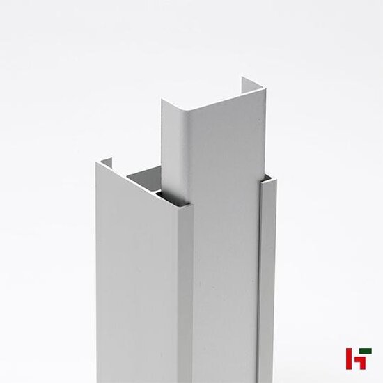 Houten omheining - Aluminium paal voor tuinscherm Aluminium (RAL 7030) Tussenpaal 2700 x 80 x 60 mm - Private label