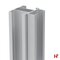 Houten schutting - U-profiel voor hoek aluminium paal tuinscherm Zwart (RAL 9005) 200 cm - Private label
