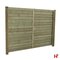 Houten schutting - Houten tuinpoort, groen geïmpregneerd Tand & Groef Dubbele poort - Private label