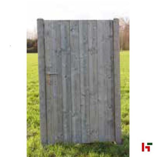 Tuinpoorten - Grenen tuinpoort, grijs geïmpregneerd Vintage 100 x 180 cm Enkele poort - Private label