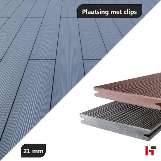 Composiet terrasplanken - Easy Deck Composiet terrasplanken Fokus Grijs Dolomit-Powolit - 19x145mm 300cm - Easy Deck