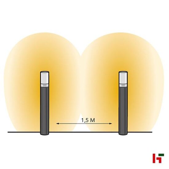 Tuinverlichting & buitenverlichting - Barite 60 575 x 65 x 65 mm Zwart Aluminium - LightPro