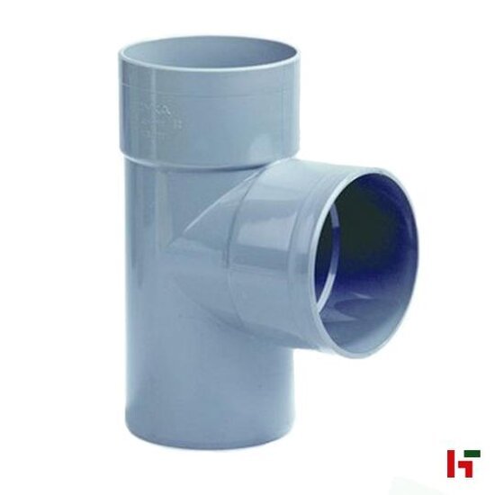 Riolering & sanitair - PVC T-stuk met lijmmof Grijs Mof-Mof-Spie Ø 40 mm 90° - Private label