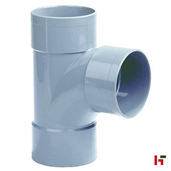 Riolering & sanitair - PVC T-stuk met lijmmof Grijs Mof-Mof-Mof Ø 40 mm 90° - Private label