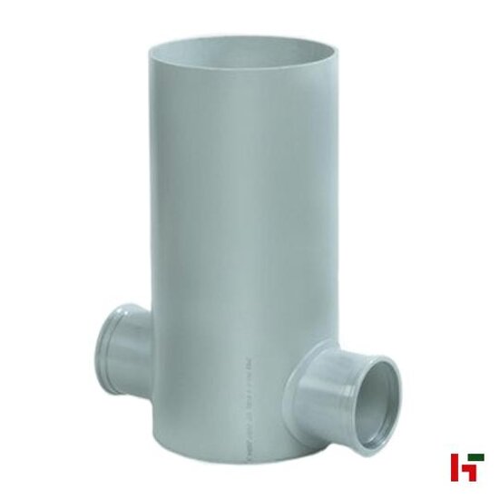 Riolering & sanitair - PVC Toezichtsput Grijs 500 mm 2x110mm Ø250mm - Private label