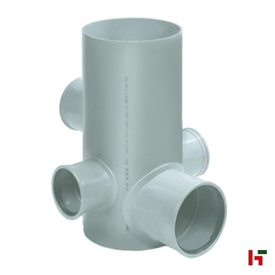 Riolering & sanitair - PVC Toezichtsput Grijs 600 mm 3x125mm + 1x160mm Ø315mm - Private label