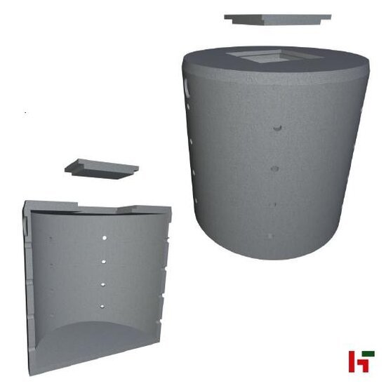Opslag- & regenwaterputten - Infiltratieput in beton 2.000 L - Ø 1500 mm - Hoogte  1500 mm - Private label