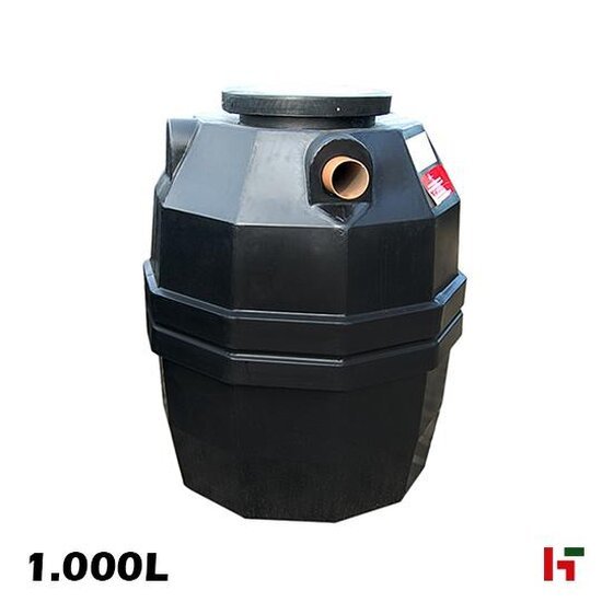 Opslag- & regenwaterputten - Septische/Regenwater put in PE - Rond 1.500 L - Ø 1270 mm - Hoogte  1510 mm - Private label