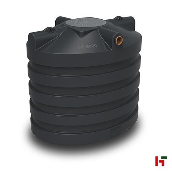 Opslag- & regenwaterputten - Septische/Regenwater put in PE - Ovaal (BUDGET) 5.000 L - 2350 x 1800 x 1740 mm - Private label