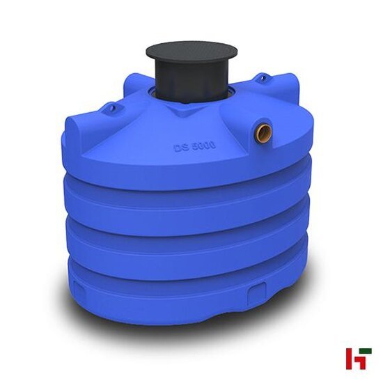 Opslag- & regenwaterputten - Septische/Regenwater put in PE - Ovaal 4.000 L - 2300 x 1800 x 1450 mm - Private label