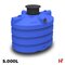 Opslag- & regenwaterputten - Septische/Regenwater put in PE - Ovaal 4.000 L - 2300 x 1800 x 1450 mm - Private label