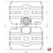 Opslag- & regenwaterputten - Easy Rain, Plat model 6.000 L - 2650 x 3780 x 1050 mm - Private label