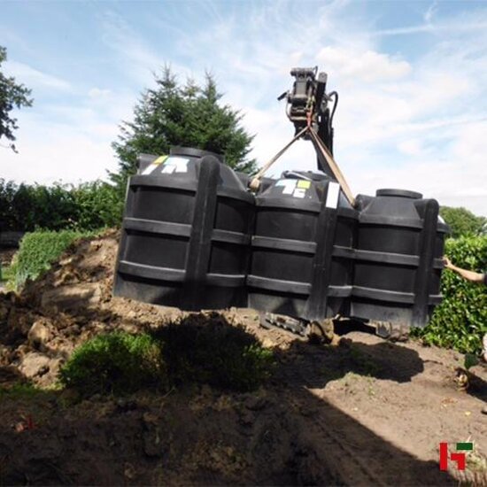 Opslag- & regenwaterputten - VECO CLEAR - Waterzuivering 15.000 L - Ø 1900 x 6100 x 2120 mm (tot 30 personen) - Private label