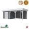 Houten tuinhuizen - Topvision Tuinhuis "Bosuil" 300x300cm Tuinhuis + Lounge 4 m Lichtgrijs - Antraciet - Woodvision