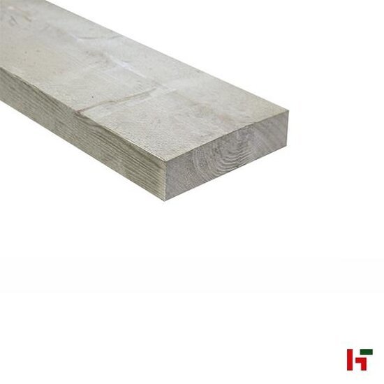 Constructiehout - Grenen constructiehout, Fijn bezaagd 48 x 143 mm 360 cm Grijs Geïmpregneerd - Private label