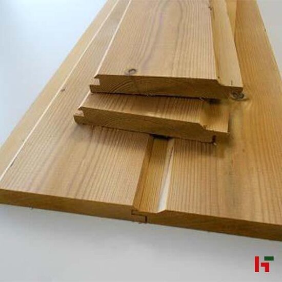 Houten schutting - Thermowood tand & groef planken, Geschaafd 19 x 143 mm Verschillende lengtes Zwart gelakt - Private label