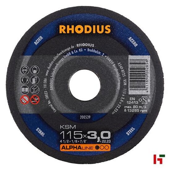 Slijpen - Rhodius Slijpschijf, KSM Ø 115 mm - Rhodius