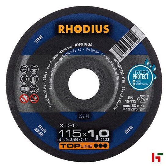Slijpen - Rhodius Slijpschijf, XT20 Ø 115 mm - Rhodius